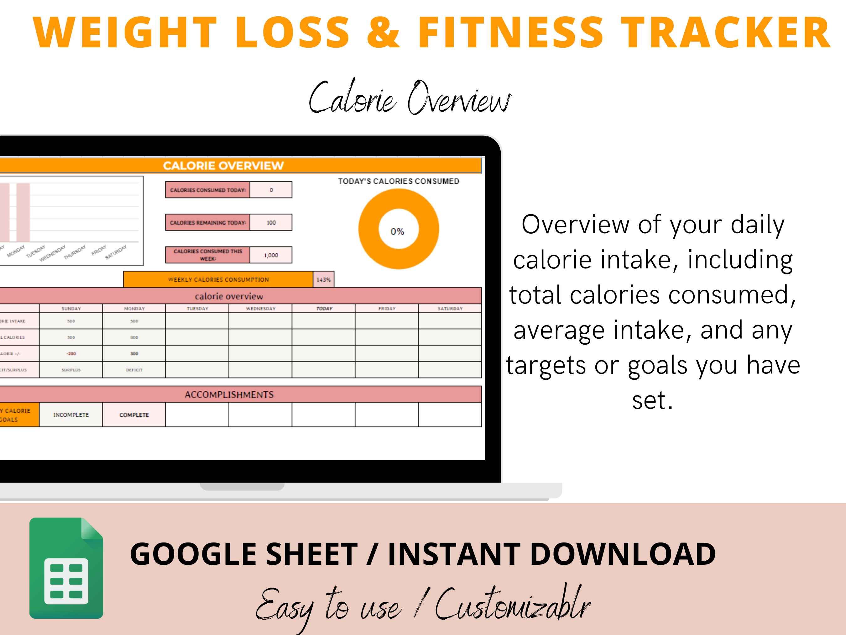 Weight Loss Tracker Google Sheets